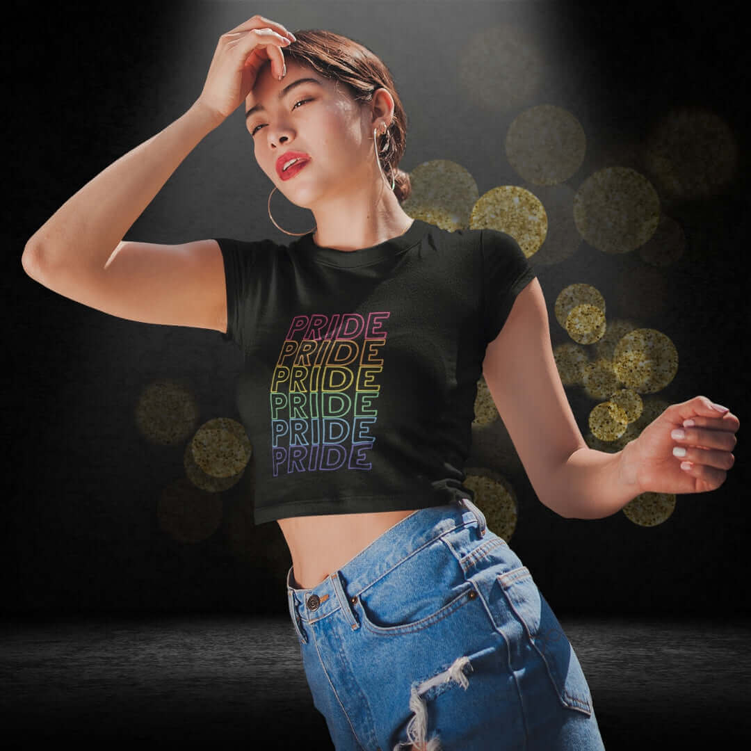 Pride Black Crop - Bite Me Now