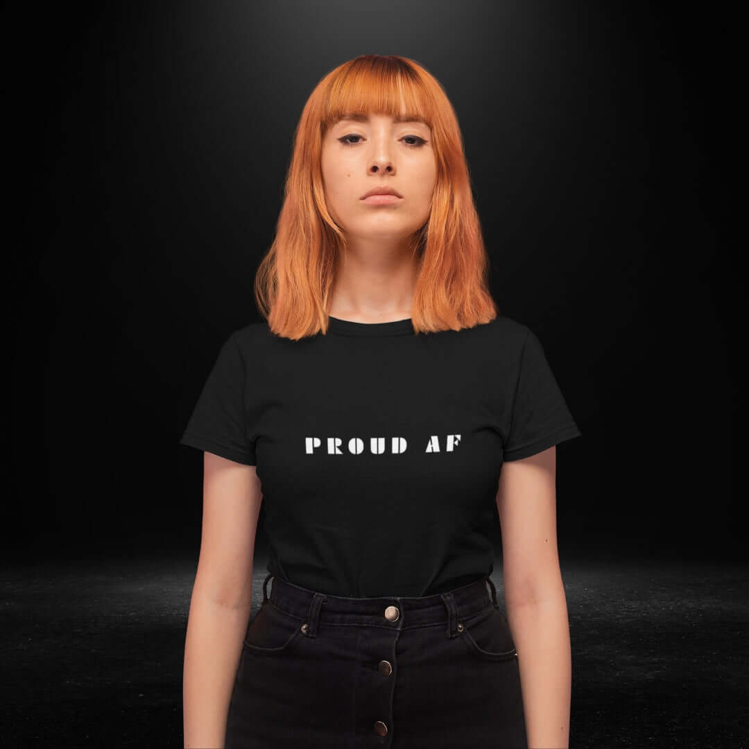 Proud AF Black Tee