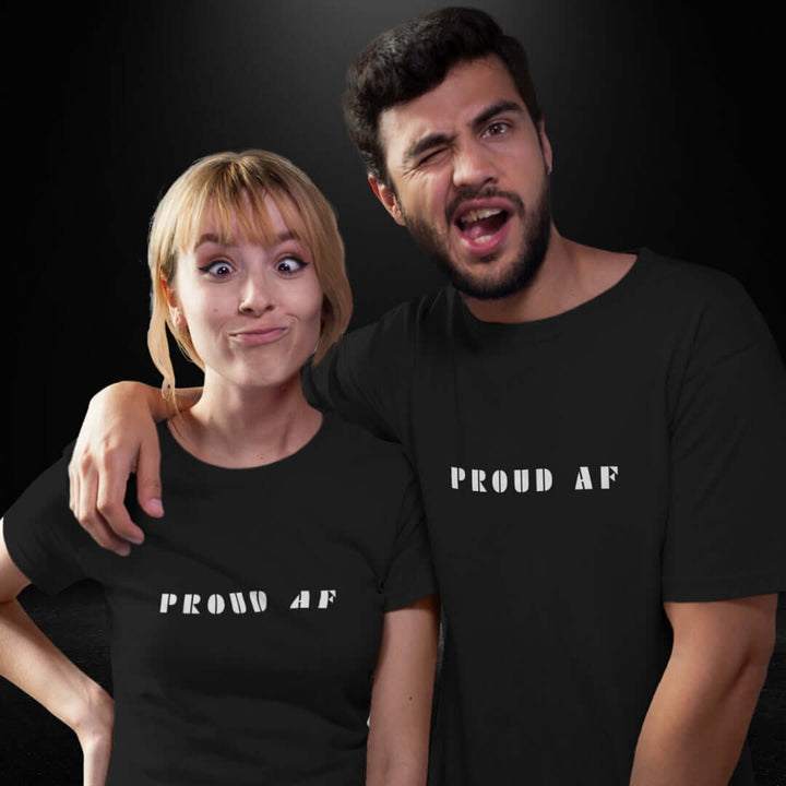 Proud AF Black Tee