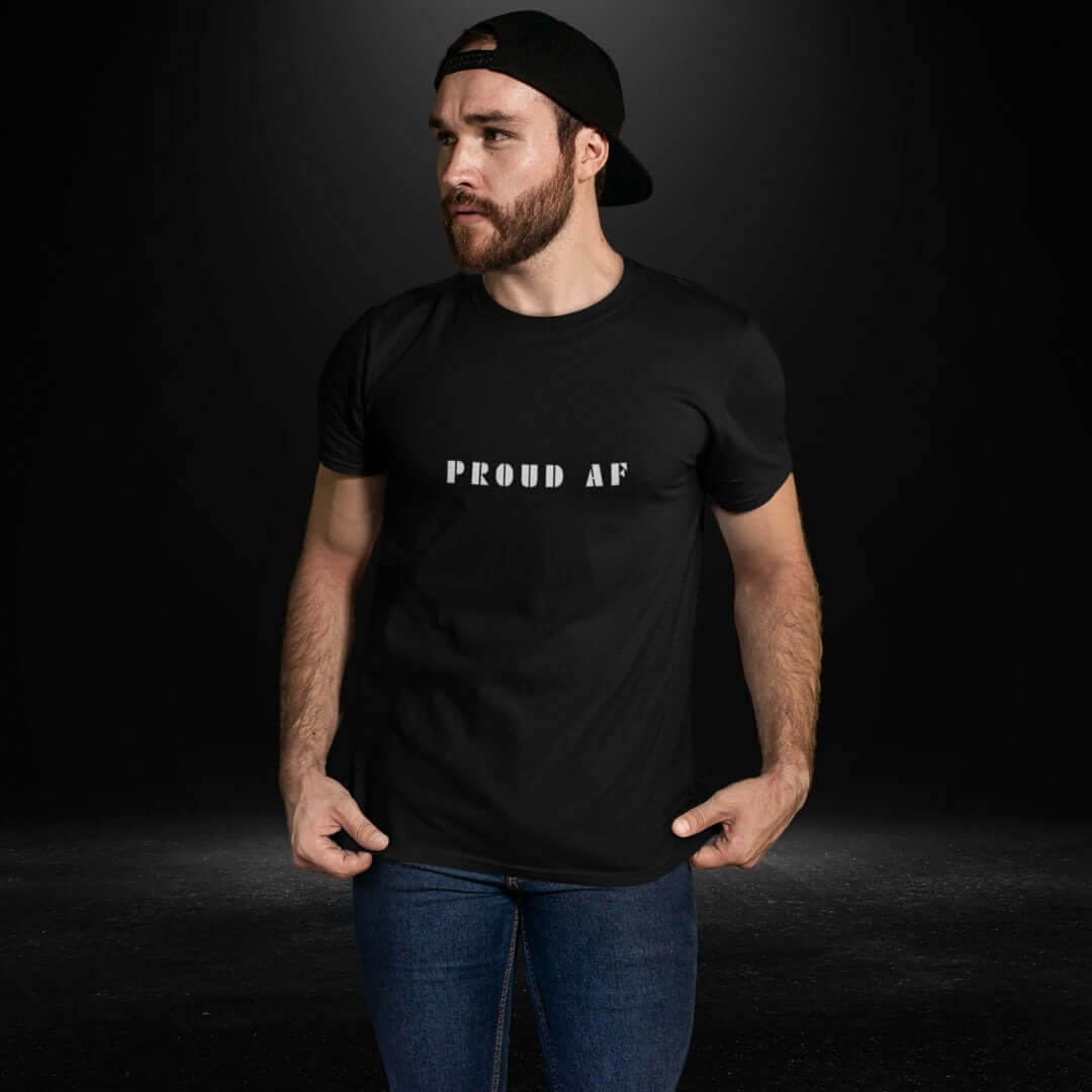 Proud AF Black Tee