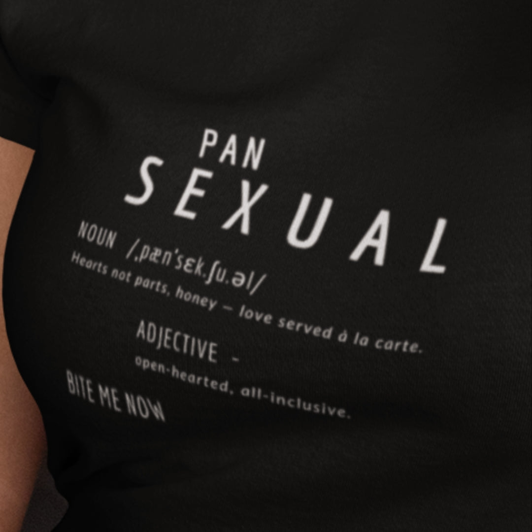 PanSexual Definitions Black Tee
