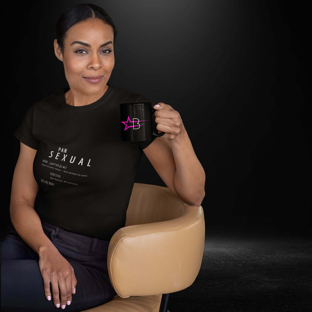 Pansexual Definitions Black Tee - Bite Me Now