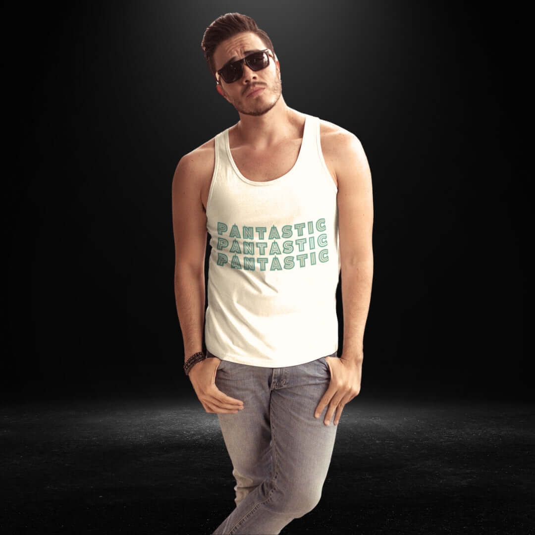 Pantastic White Singlet - Bite Me Now