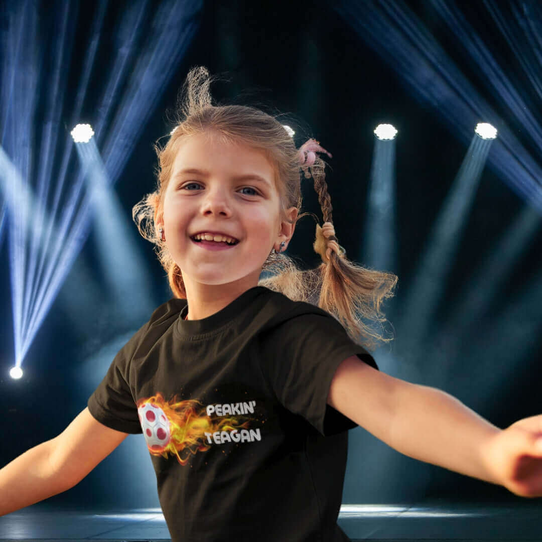 Peakin Teagan Kids Black Tee - Bite Me Now