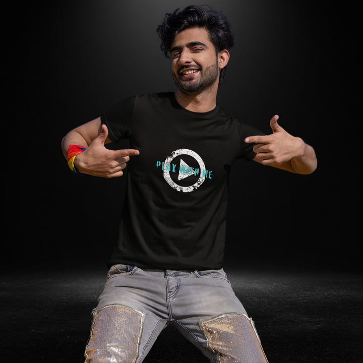 Play With Me Black Tee