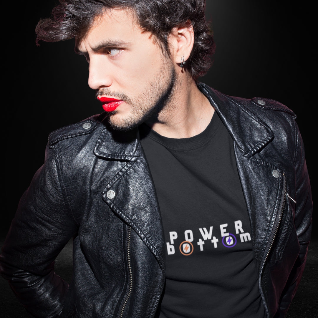 Power Bottom Black Long Sleeve Tee