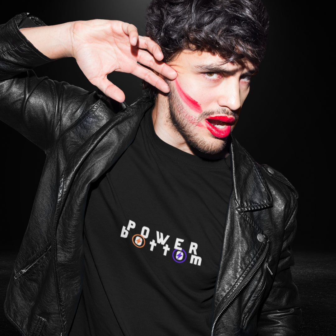Power Bottom Black Long Sleeve Tee