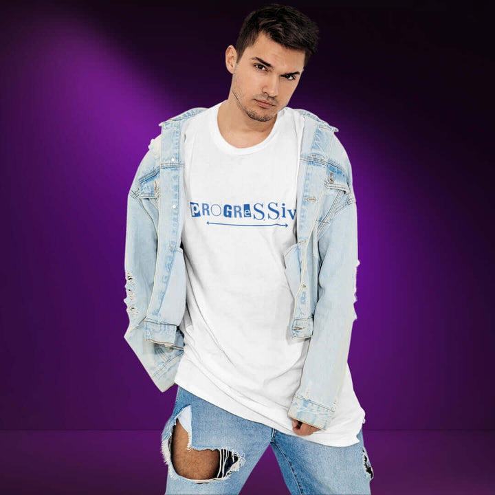 Progressive White Tee - Bite Me Now