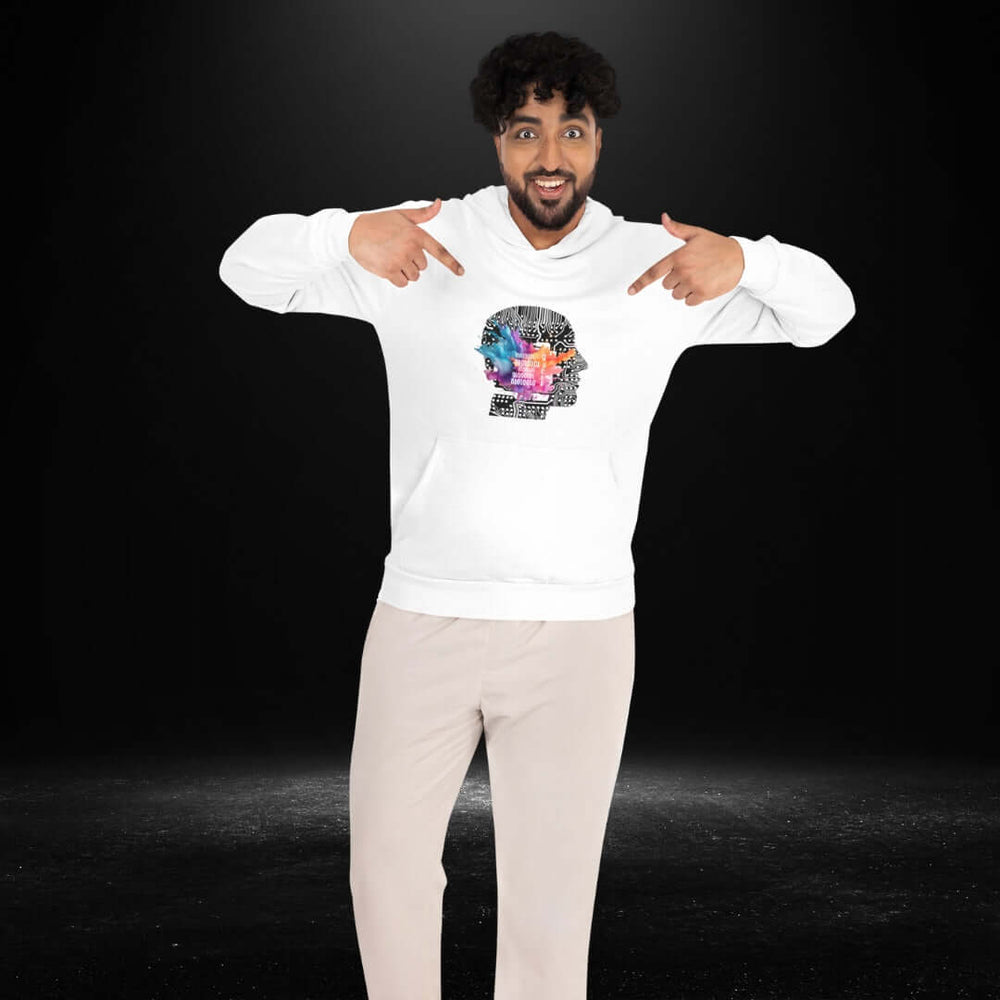 Queer Binary Code White Hoodie