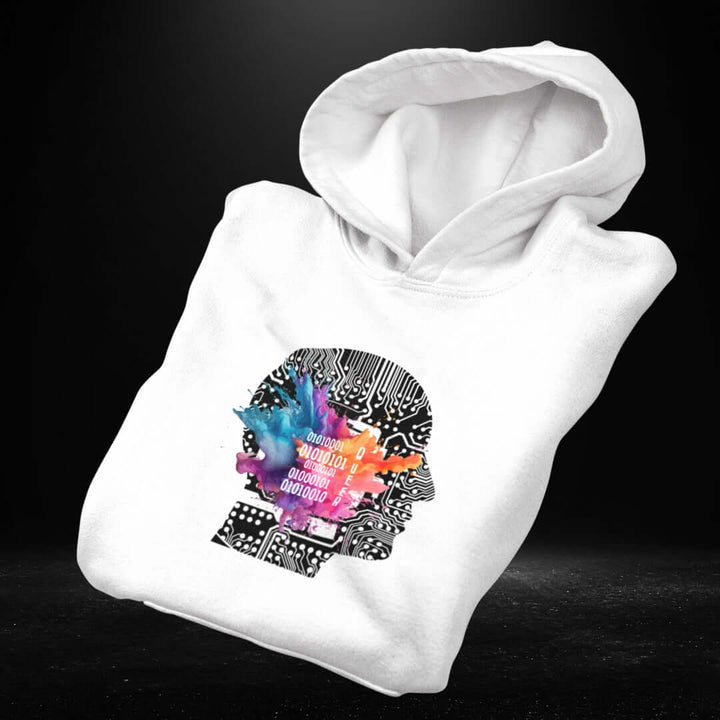 Queer Binary Code White Hoodie
