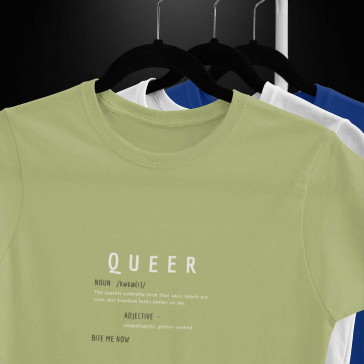 Queer Definitions Olive Tee - Bite Me Now