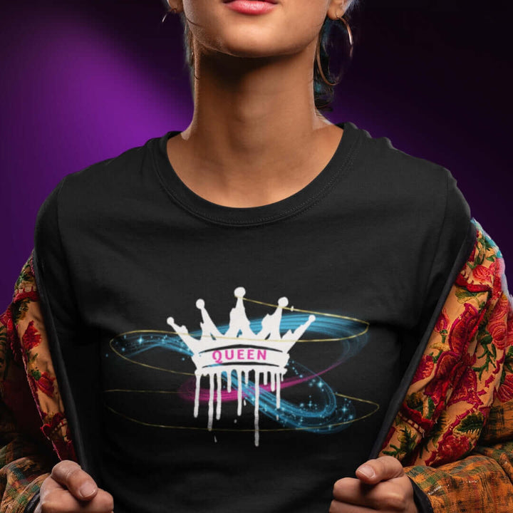 Queen Crown Black Tee - Bite Me Now