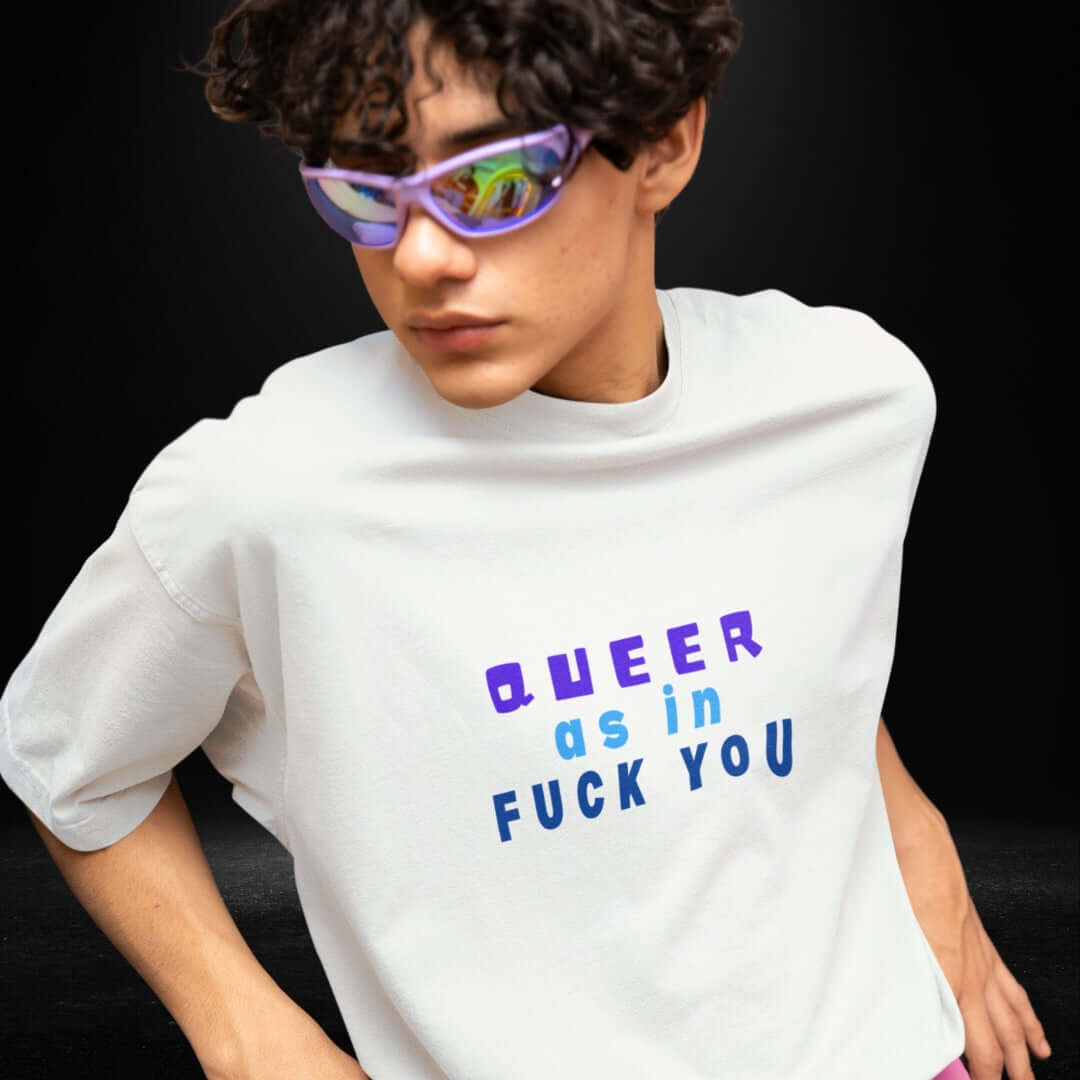 Queer As in Fuck You White Tee