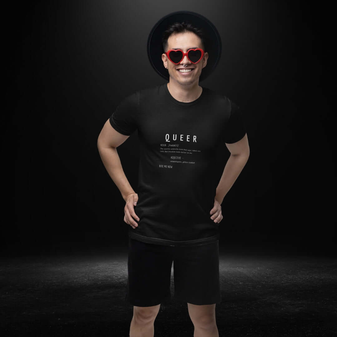 Queer Definitions Black Tee - Bite Me Now