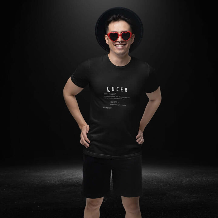 Queer Definitions Black Tee - Bite Me Now
