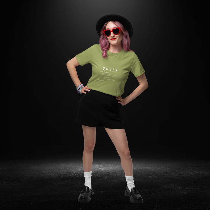 Queer Definitions Olive Tee - Bite Me Now