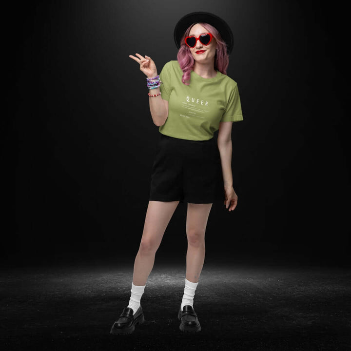 Queer Definitions Olive Tee - Bite Me Now