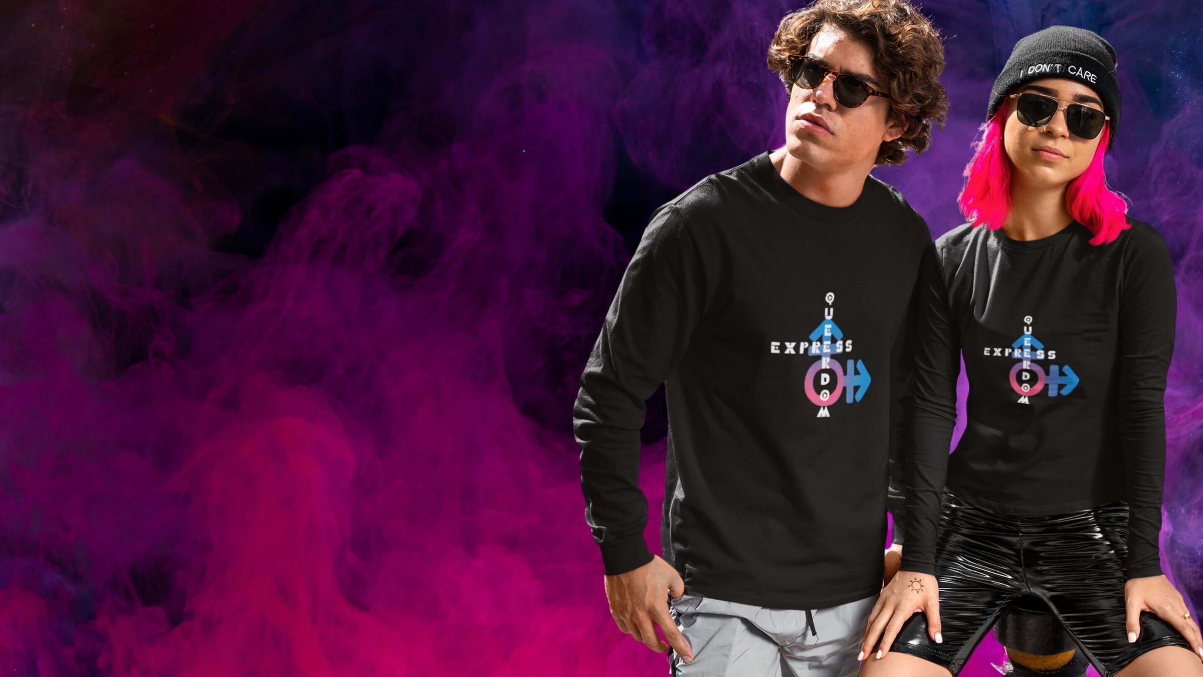 Queerdom Express Long Sleeve Black Tee