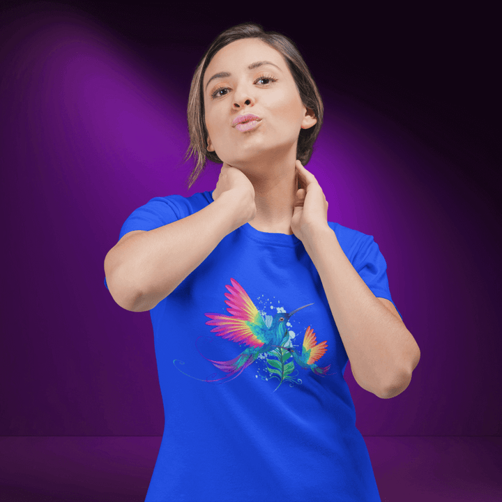 Rainbow LoveBirds Blue Tee - Bite Me Now