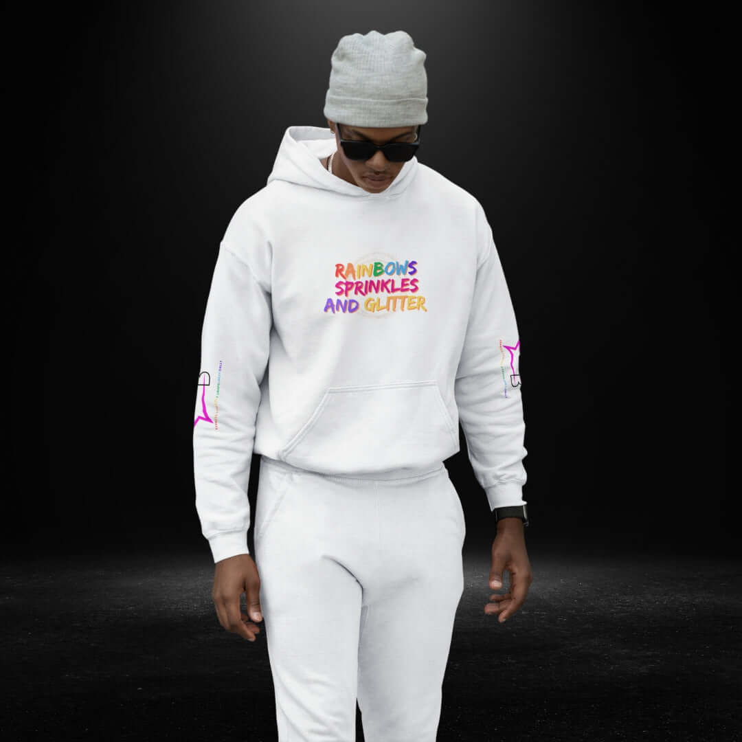 Rainbows, Sprinkles And Glitter - White Hoodie