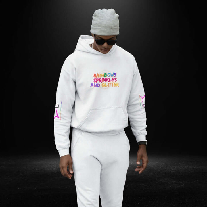 Rainbows, Sprinkles And Glitter - White Hoodie