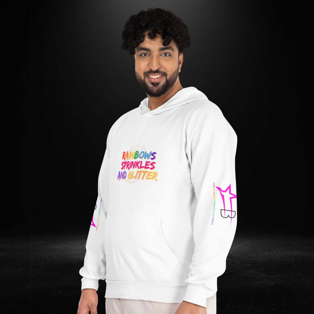 Rainbows, Sprinkles And Glitter - White Hoodie