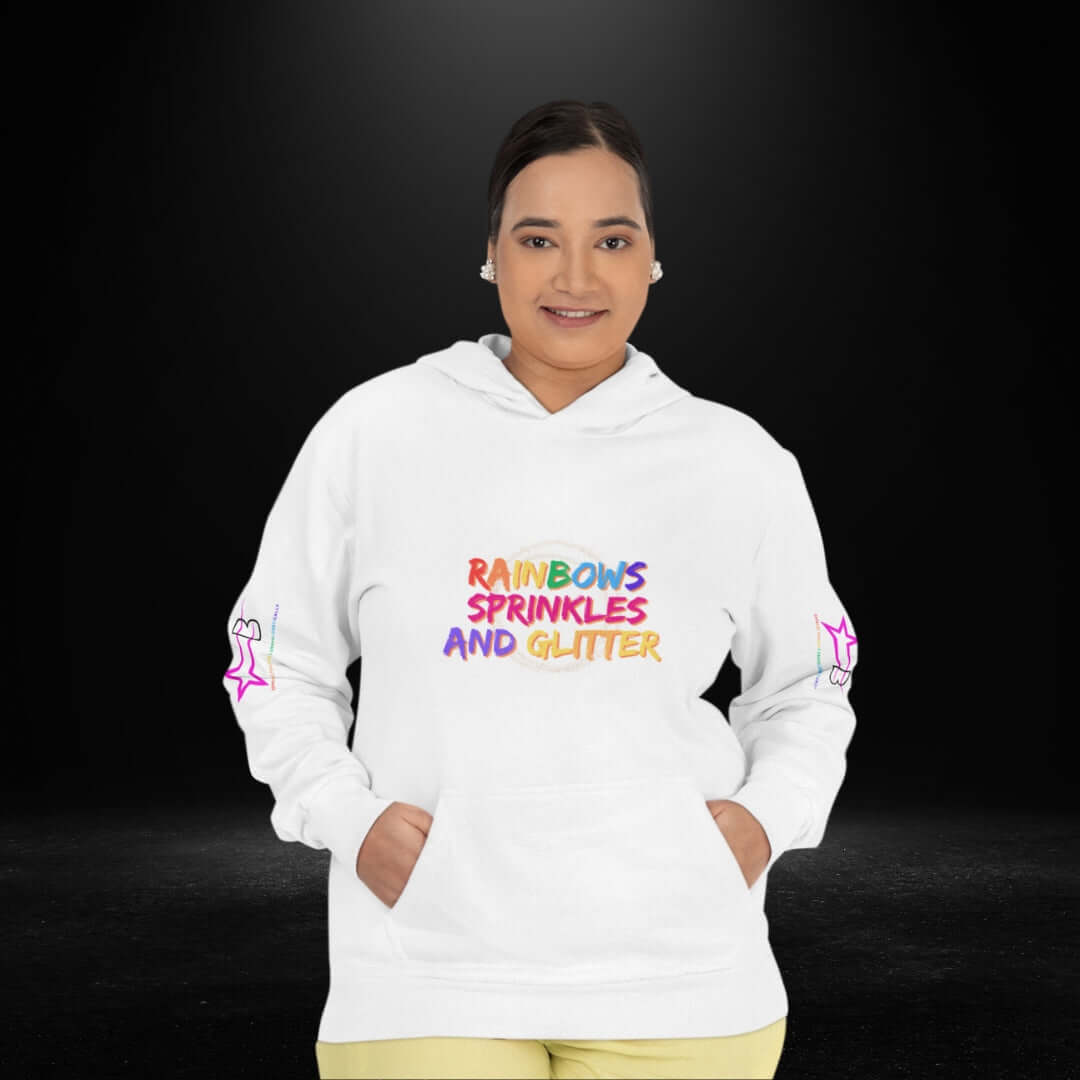 Rainbows, Sprinkles And Glitter - White Hoodie