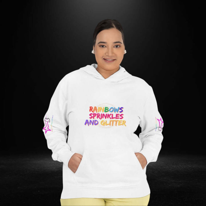 Rainbows, Sprinkles And Glitter - White Hoodie