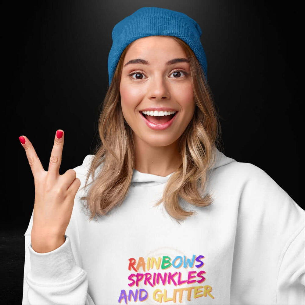 Rainbows, Sprinkles And Glitter - White Hoodie