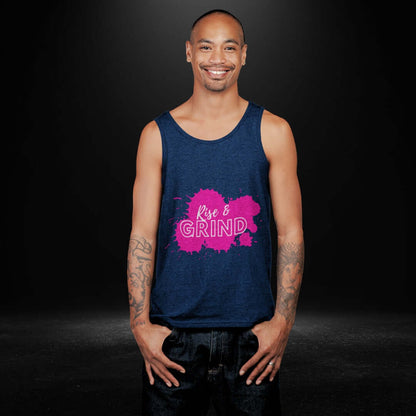 Rise & Grind Navy Singlet - Male