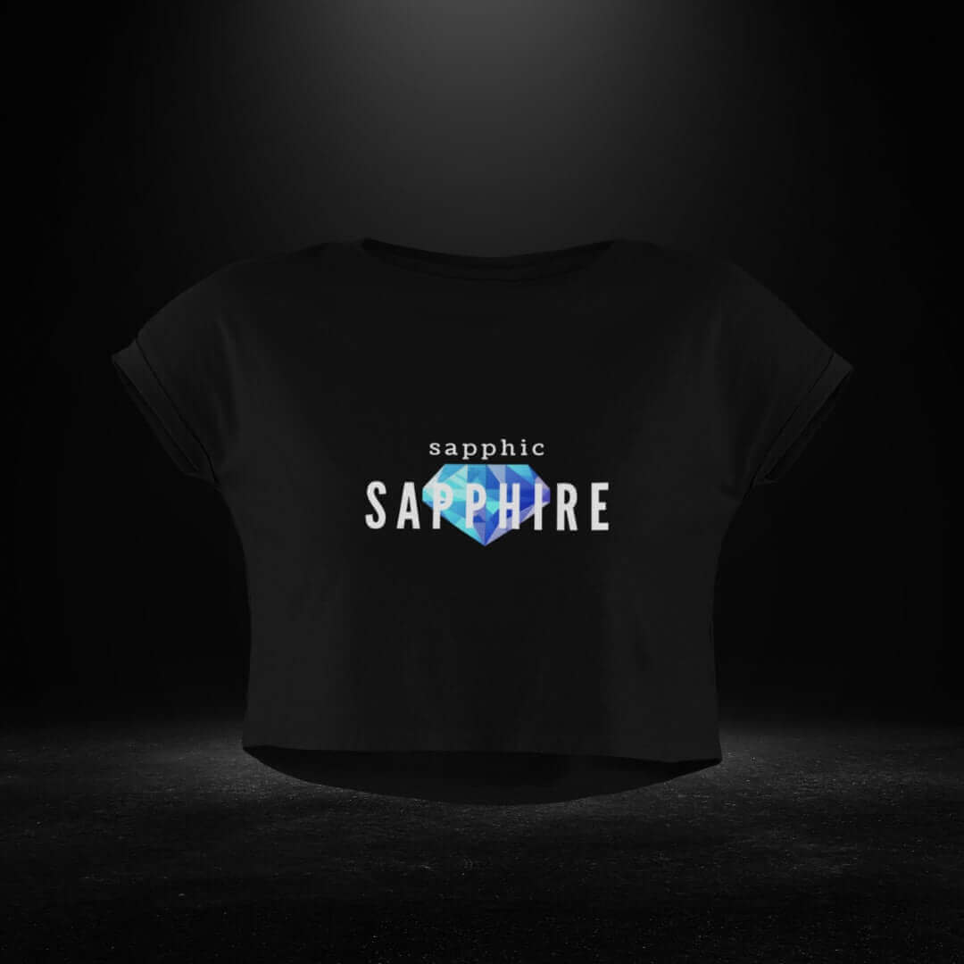 Sapphic Sapphire Black Crop - Bite Me Now