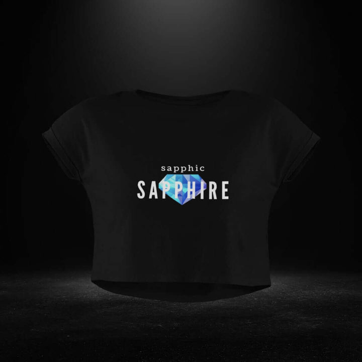 Sapphic Sapphire Black Crop - Bite Me Now
