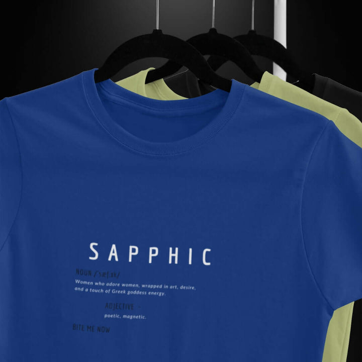 Sapphic Definitions Blue Tee - Bite Me Now