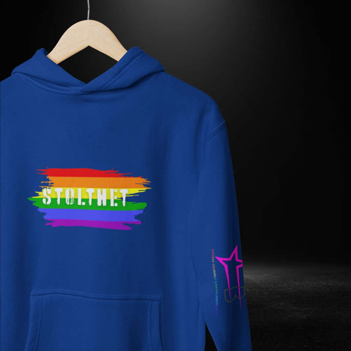 STOLTHET (Swedish) Pride Blue Hoodie