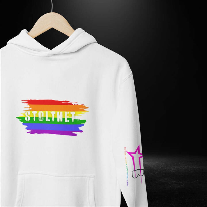 STOLTHET (Swedish) Pride White Hoodie