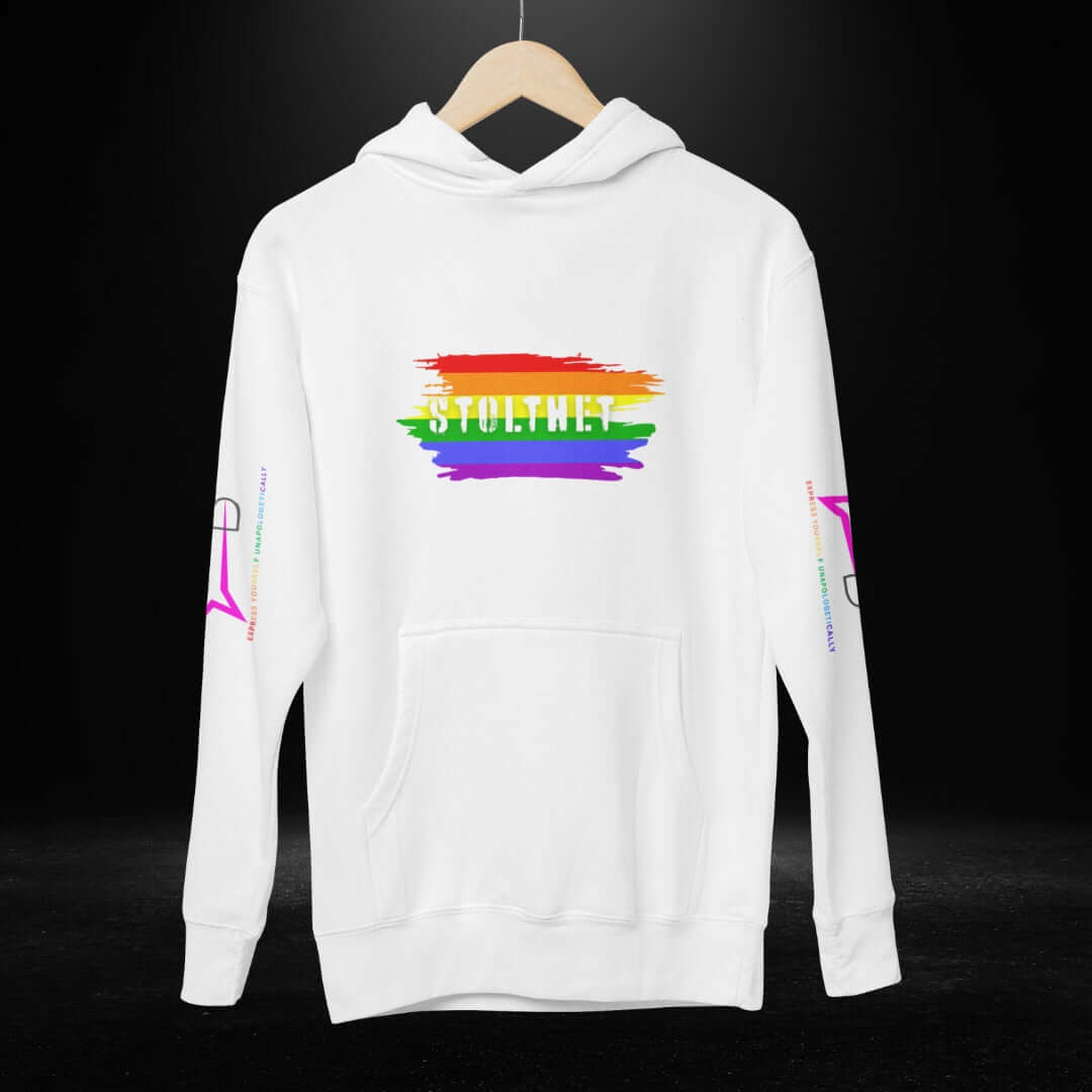 STOLTHET (Swedish) Pride White Hoodie