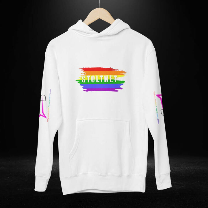 STOLTHET (Swedish) Pride White Hoodie