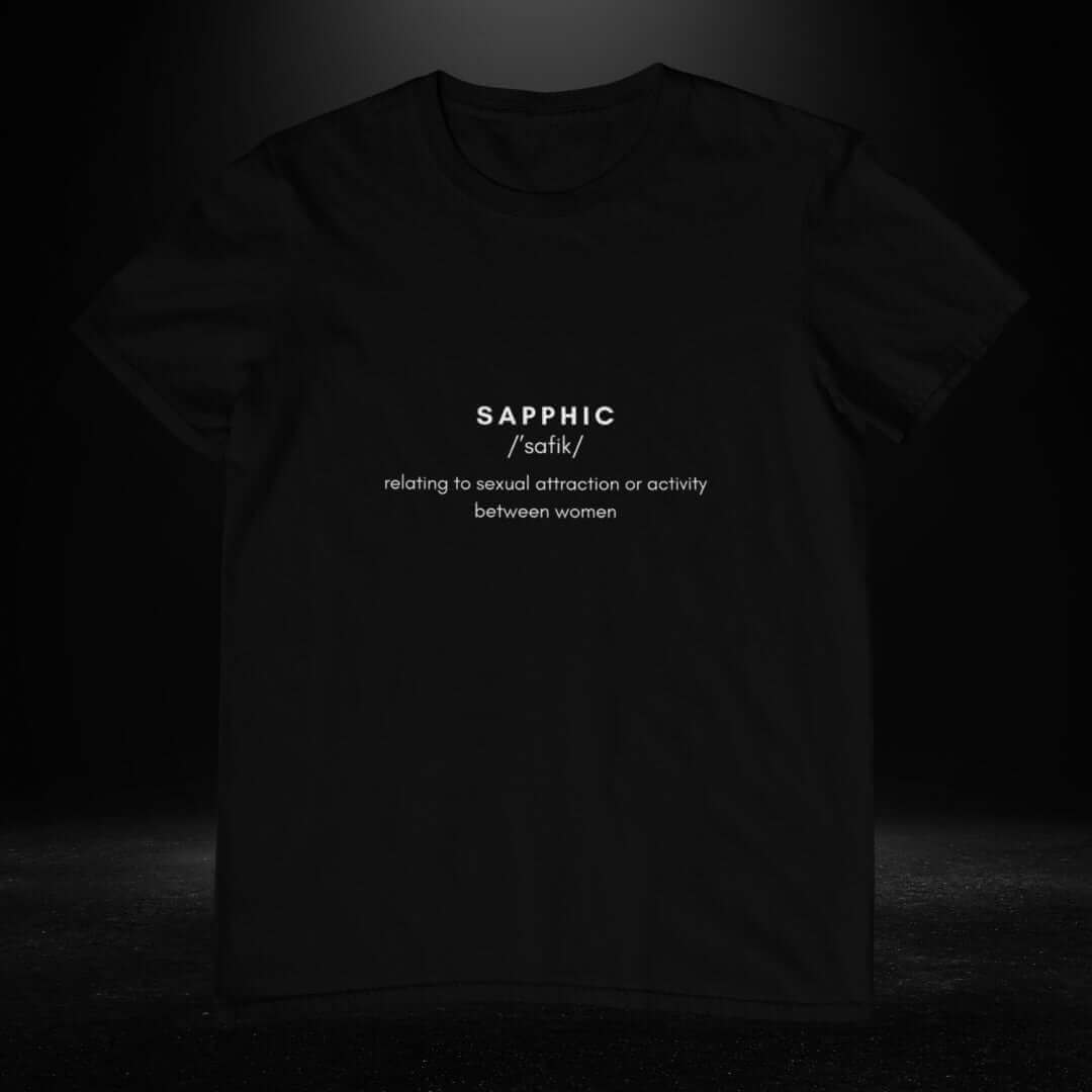 Sapphic Black Tee - Bite Me Now 