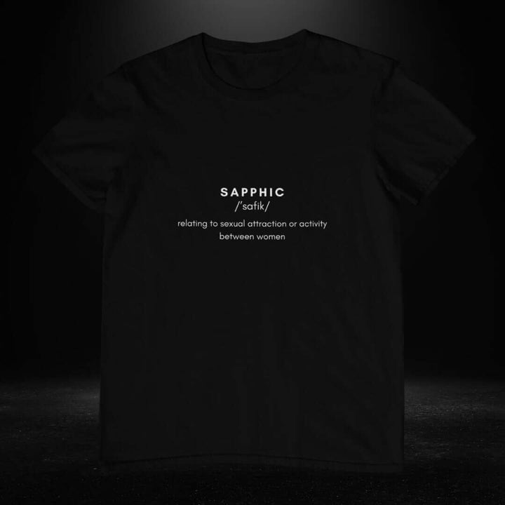 Sapphic Black Tee - Bite Me Now 