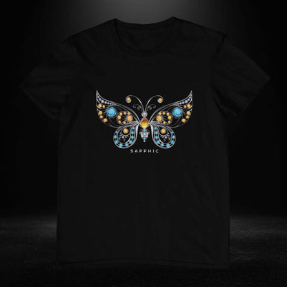 Sapphic ButterFly Black Tee - Bite Me Now