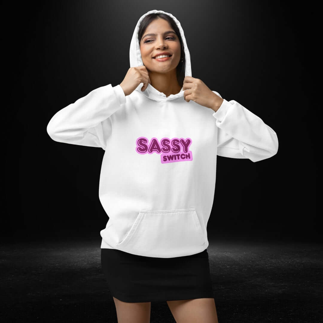 Sassy Switch White Hoodie 