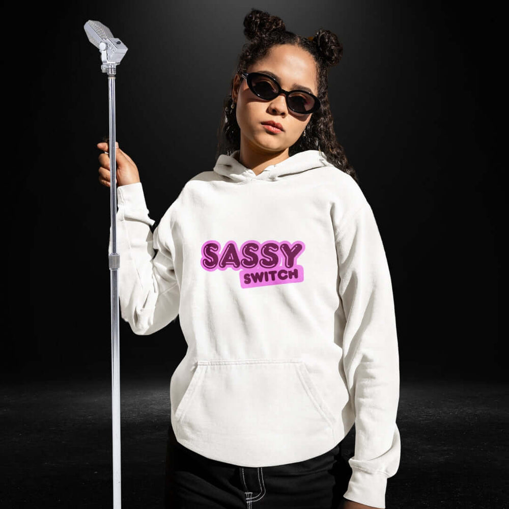 Sassy Switch White Hoodie 