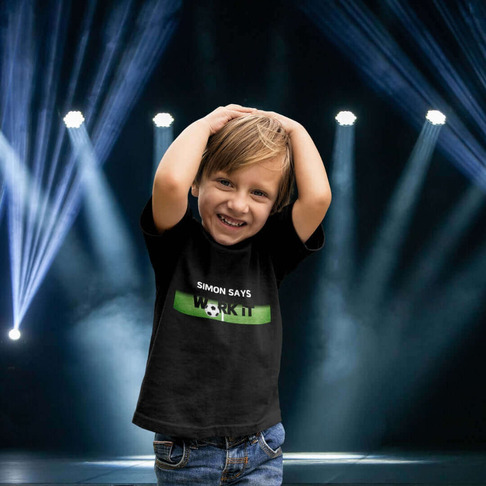 Simon Says Work It Kids Black Tee - Bite Me Now