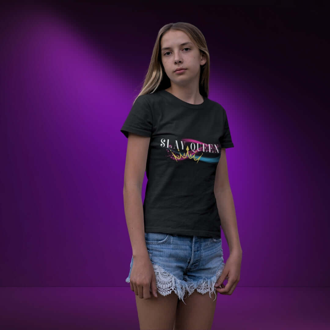 Slay Queen Black Tee - Bite Me Now