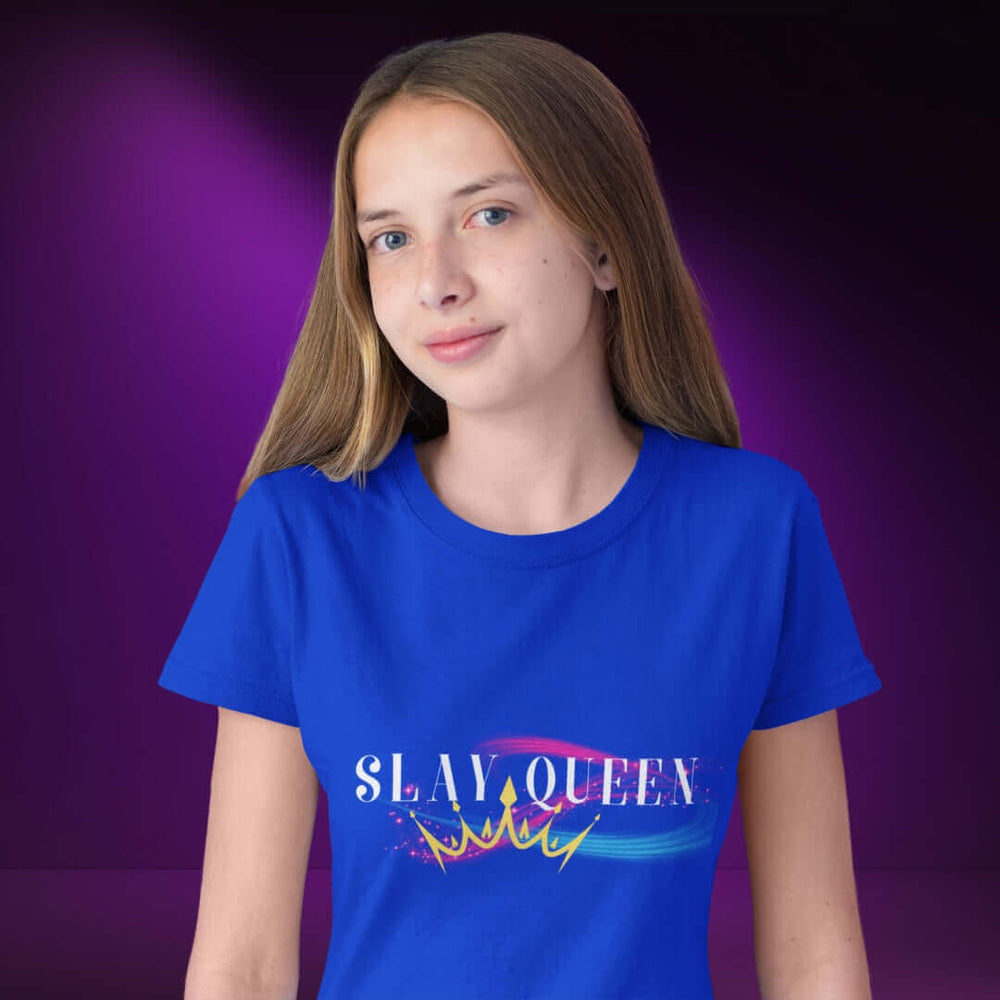 Slay Queen Blue Tee - Bite Me Now