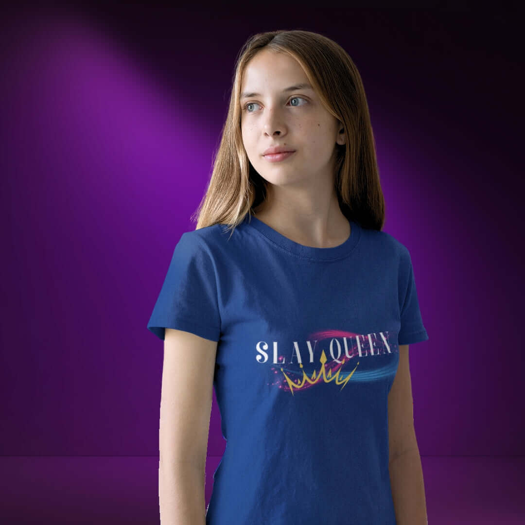 Slay Queen Navy Tee - Bite Me Now