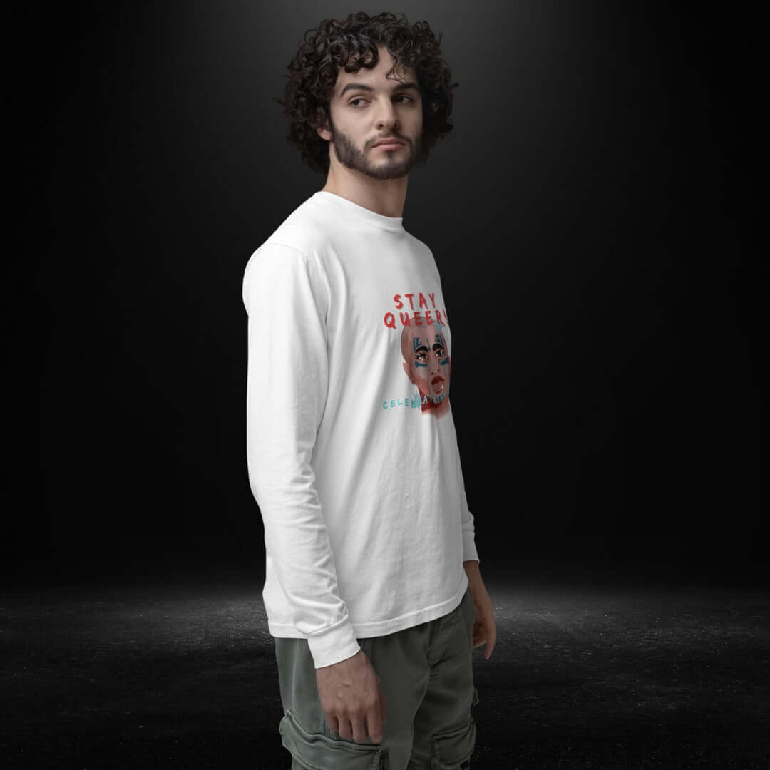Stay Queer Celebrate Diversity White Long Sleeve Tee 