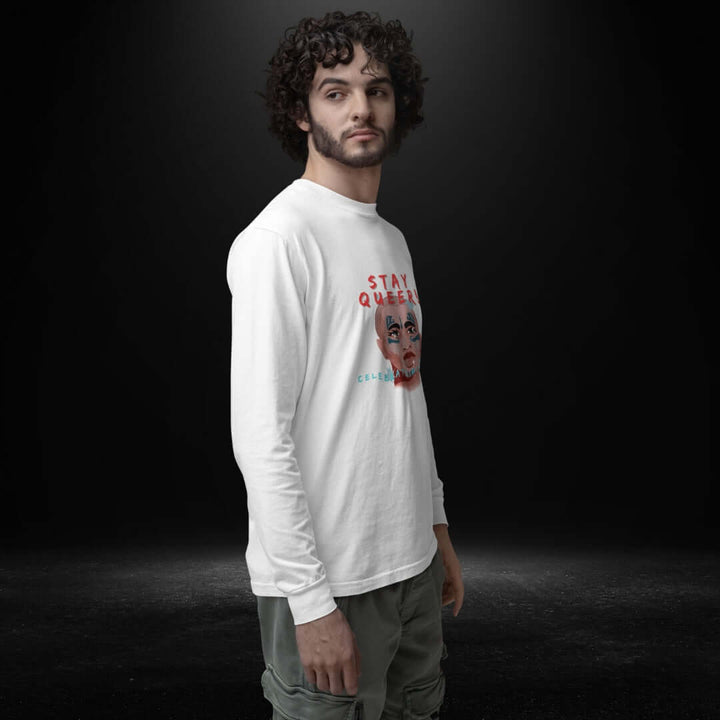 Stay Queer Celebrate Diversity White Long Sleeve Tee 