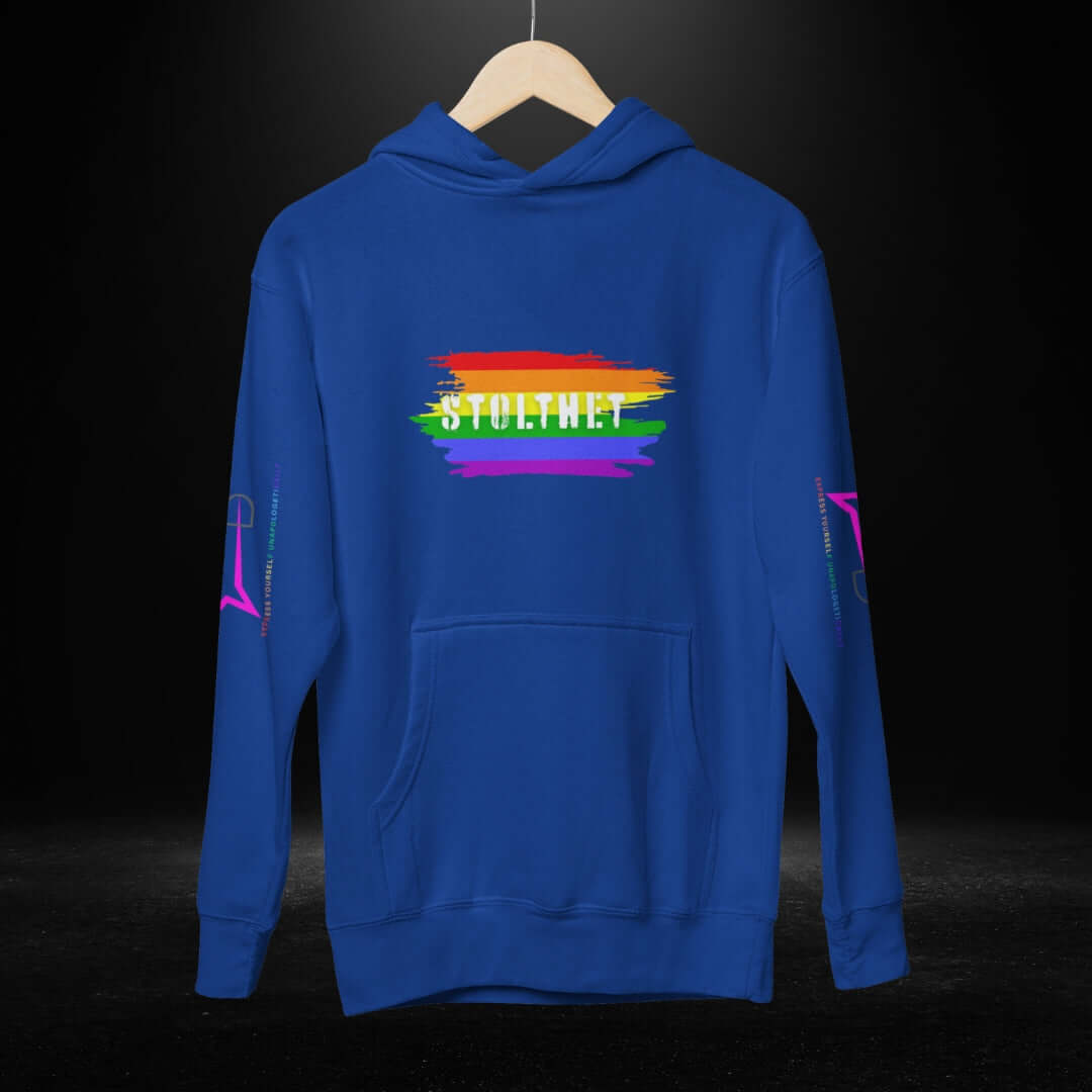 STOLTHET (Swedish) Pride Blue Hoodie