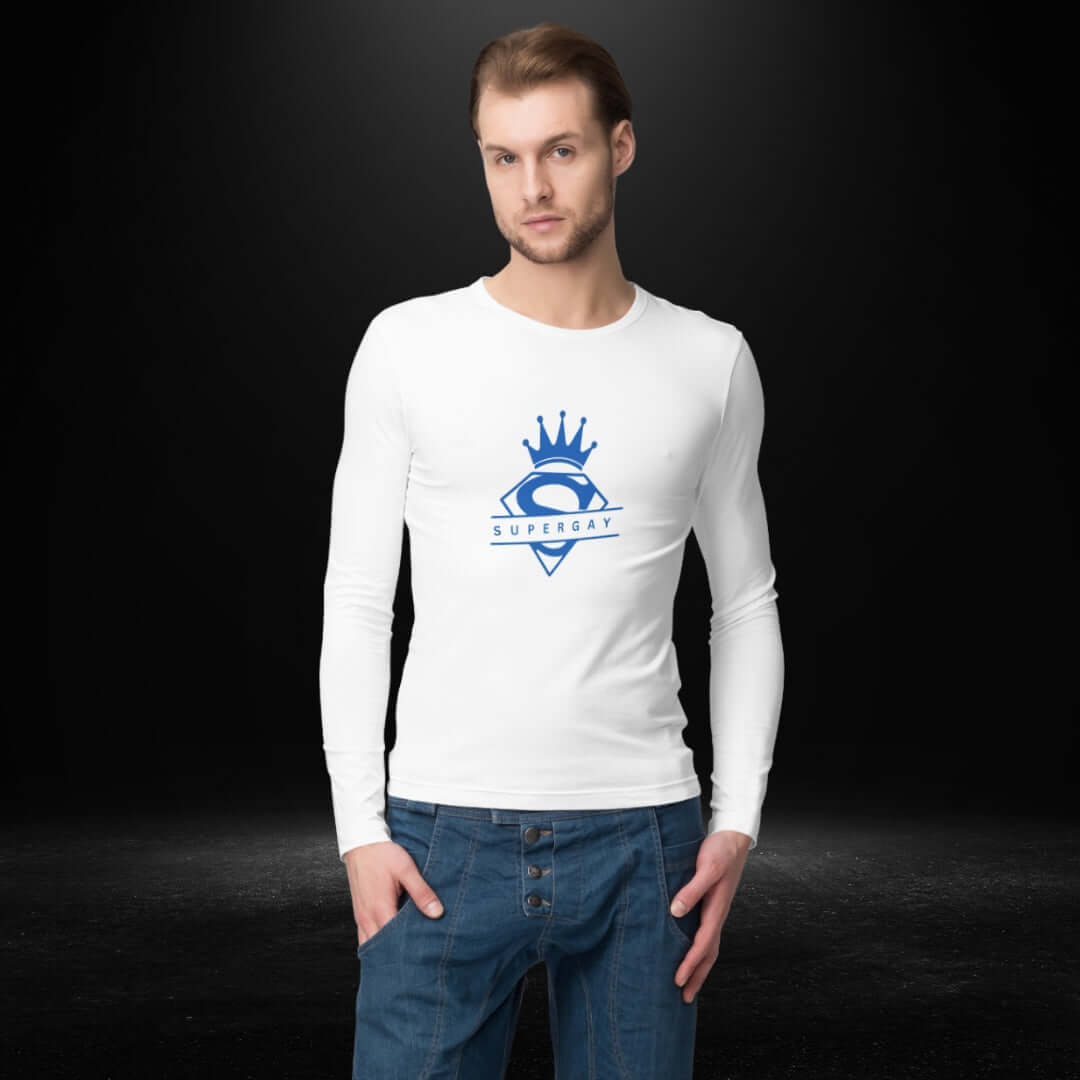Super Gay White Long Sleeve Tee